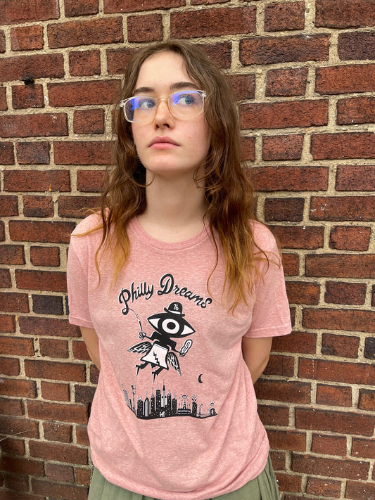 Philly Dreams Tee - Heathered Pink